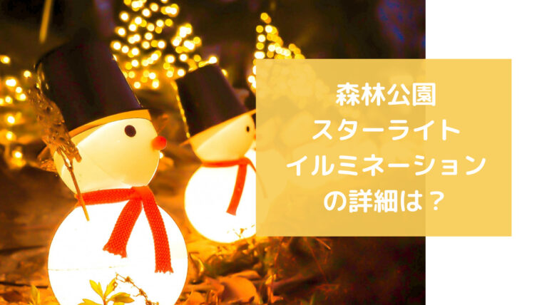 森林公園 スターライトイルミネーション 21を見に行こう Wakachan